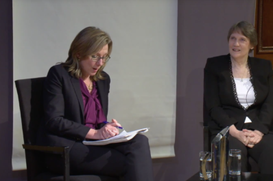 Sarah Montague in conversation with Helen Clark