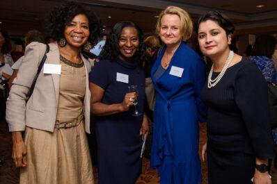 Professor Shirley Thompson, Sharon Watson, Dr Rachel Holmes and Shami Chakrabarti  at The Women of the Year Awards and Luncheon at The Royal Lancaster Hotel, London on 13 October, 2019